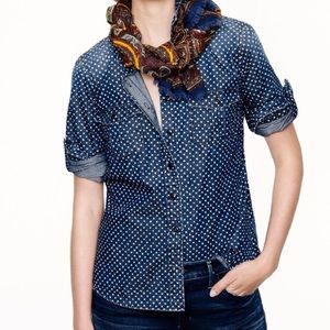 J Crew Distressed Star Button Down